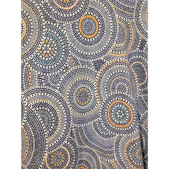 Desoto Short-Sleeved Sport Shirt in Cornflower Blue Mosaic-Tile Print Slim XL - Picture 6 of 11